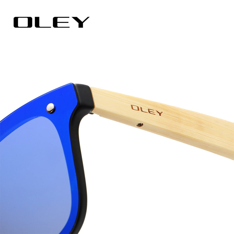OLEY Natural Bamboo wood Sunglasses Men Polarized Fashion Glasses Original Bamboo Oculos de sol masculino Support custom logo