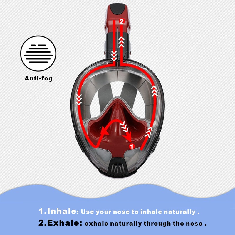 Profession Silicone Diving Mask Full Dry Double Floating Bead Waterproof Breathing Tube Swimming Training Snorkeling Equipment