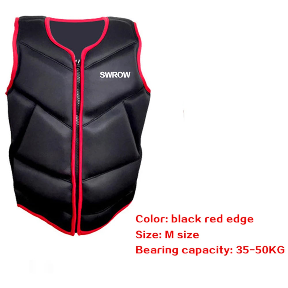Adult neoprene buoyancy vest portable outdoor swimming fishing kayaking boating safety rescue buoyancy life jacket 2021