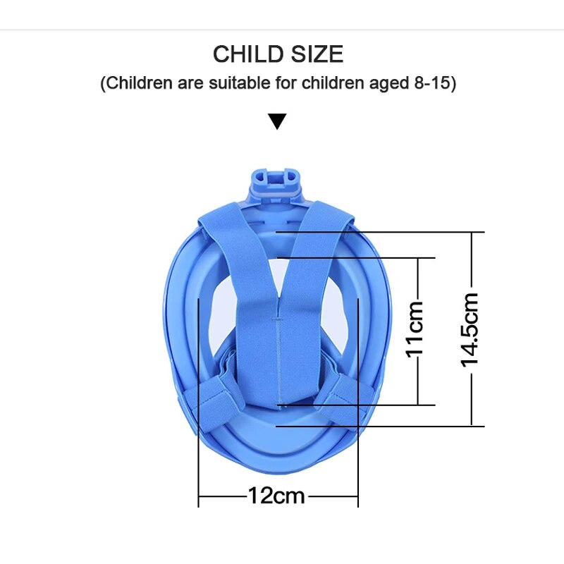 Children Snorkel Diving Mask for kids Swimming Training Full Face Mask Scuba Equipment mergulho For Gopro Free Breath Gear Tube