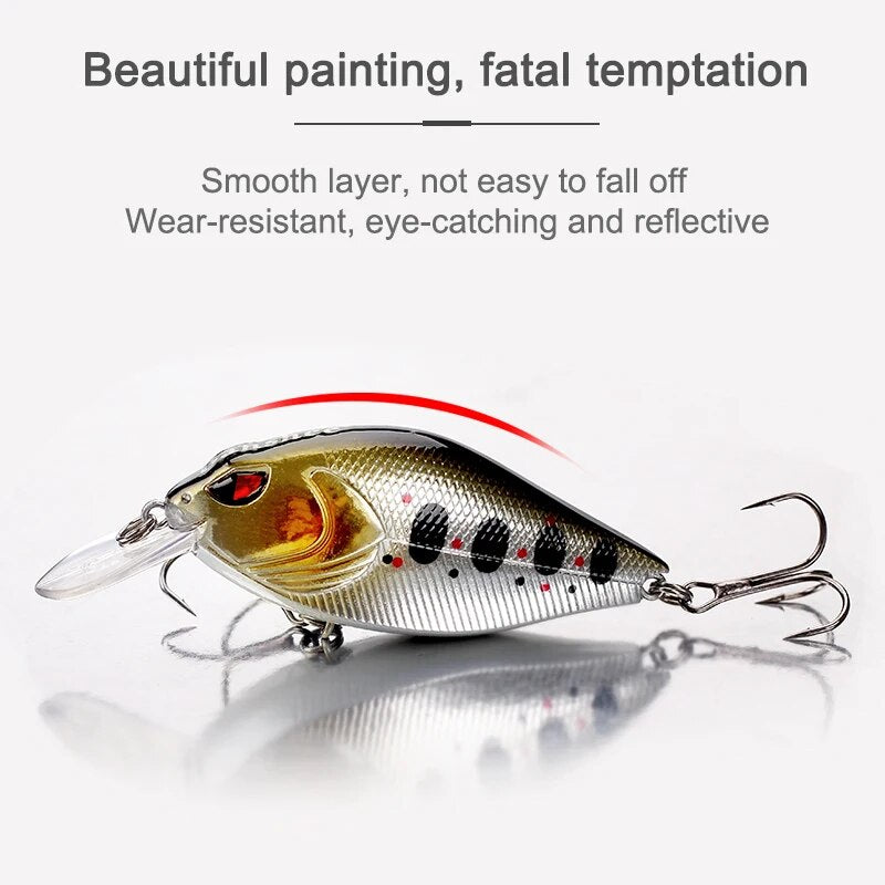 Banshee 58mm 9g Snoop VIBS VKR58 Shallow Diving Crankbaits Fishing Lure Rattle Sound Wobbler Artificial Hard Artificial Bait