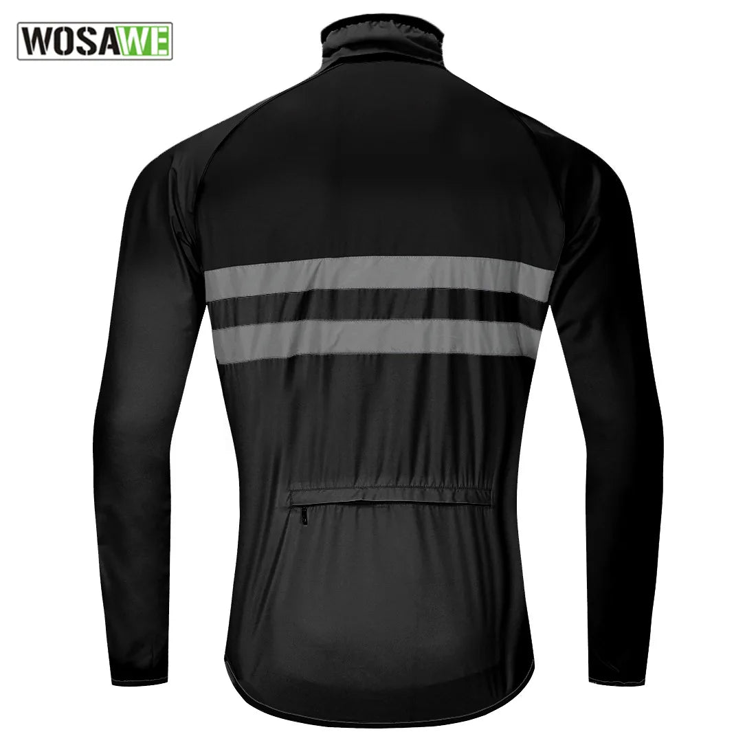 Wosawe ultraleve reflexivo jaqueta de ciclismo dos homens longo à prova dwindproof água vento estrada mountain bike mtb jaquetas blusão