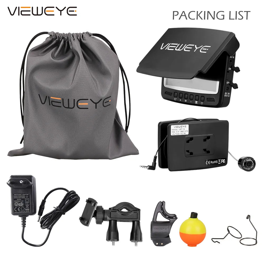 ViewEye Visible Video Fish Finder River Lake Sea Real-time Live Underwater Ice Video Fishfinder Fishing Camera IR Night Vision