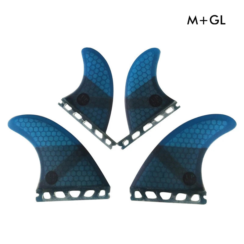 UPSURF FUTURE Surfboard Fin Tri-quad fin set for surfboard, single table, G5+ GL, 4 color, honeycomb fiberglass