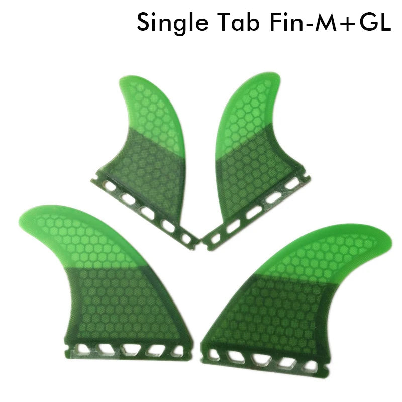 UPSURF FUTURE Surfboard Fin Tri-quad fin set for surfboard, single table, G5+ GL, 4 color, honeycomb fiberglass