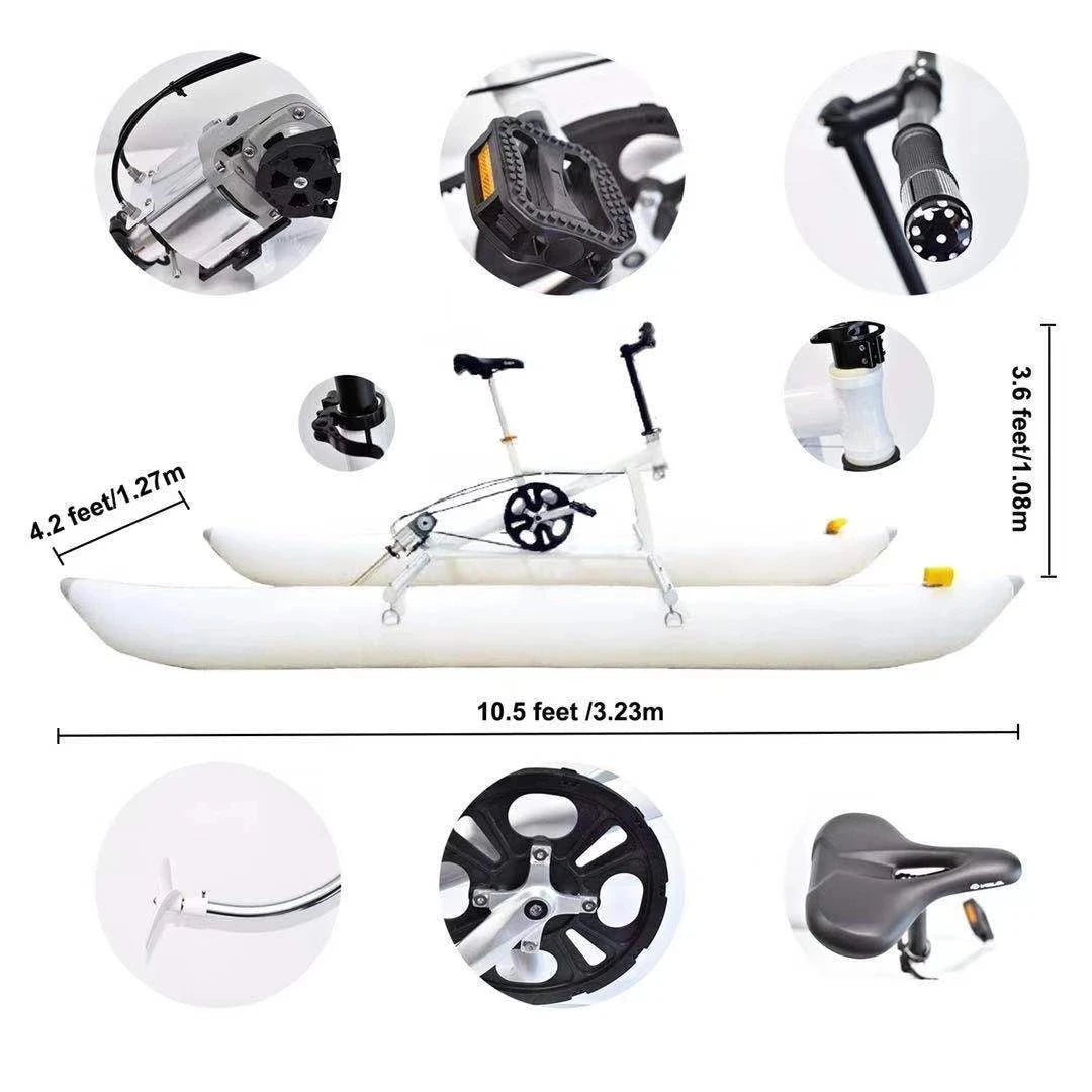 Portable Water Bike Inflatable Kayak Boat Sport Sea Pedal Water Bicycle For Water Sports Yacht For Aquatic Park Sea Pedal