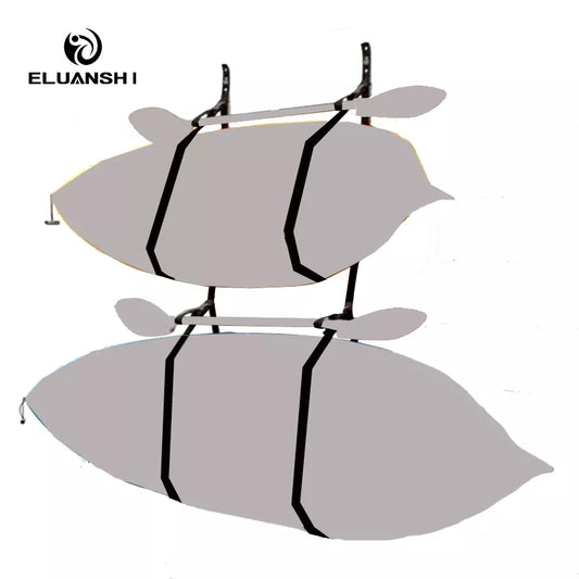 Cinta de cabide de cinta-conjunto de 2 remo caiaque de pesca bateau canoa acessórios de barco de pesca de borracha SUP prancha de surf marinho preto