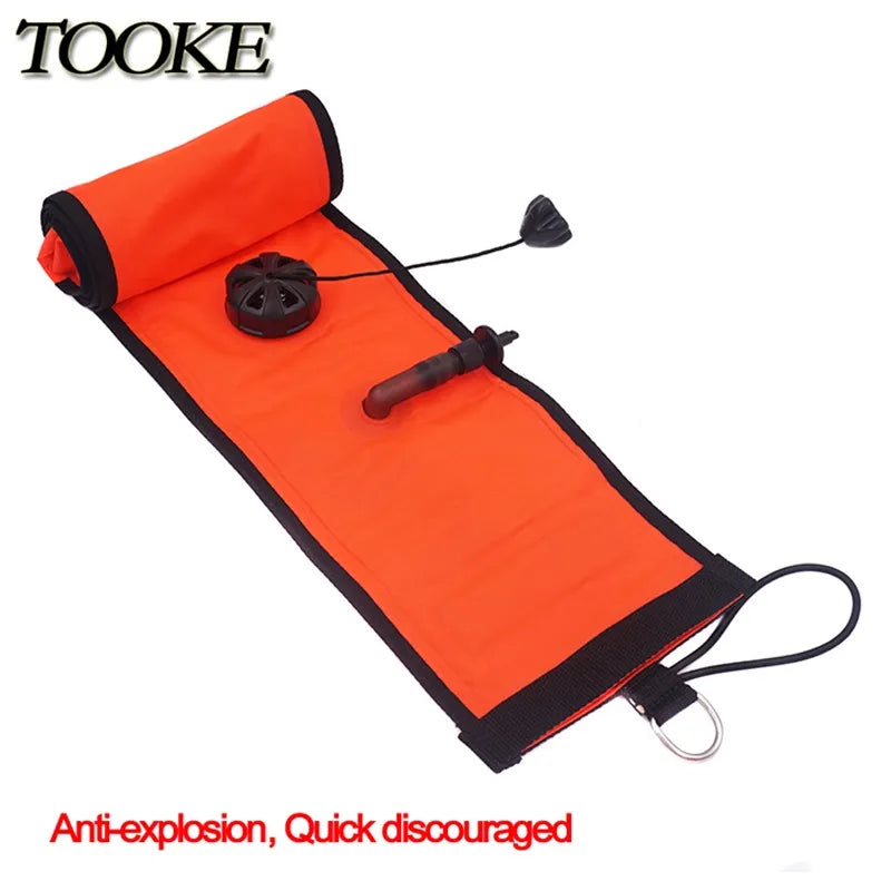 1.2M/1.5M/1.8M Professional High Quality Scuba Diving Inflatable Safety Sausage Signal Tube Surface Buoy (SMB) Diver Below