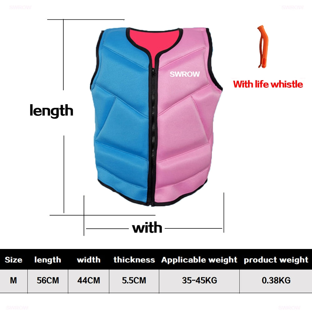 Convenient Neoprene Outdoor Swimming Buoyancy Fishing Life Jacket Sailing Kayak Rescue Swimming  Life Jacket