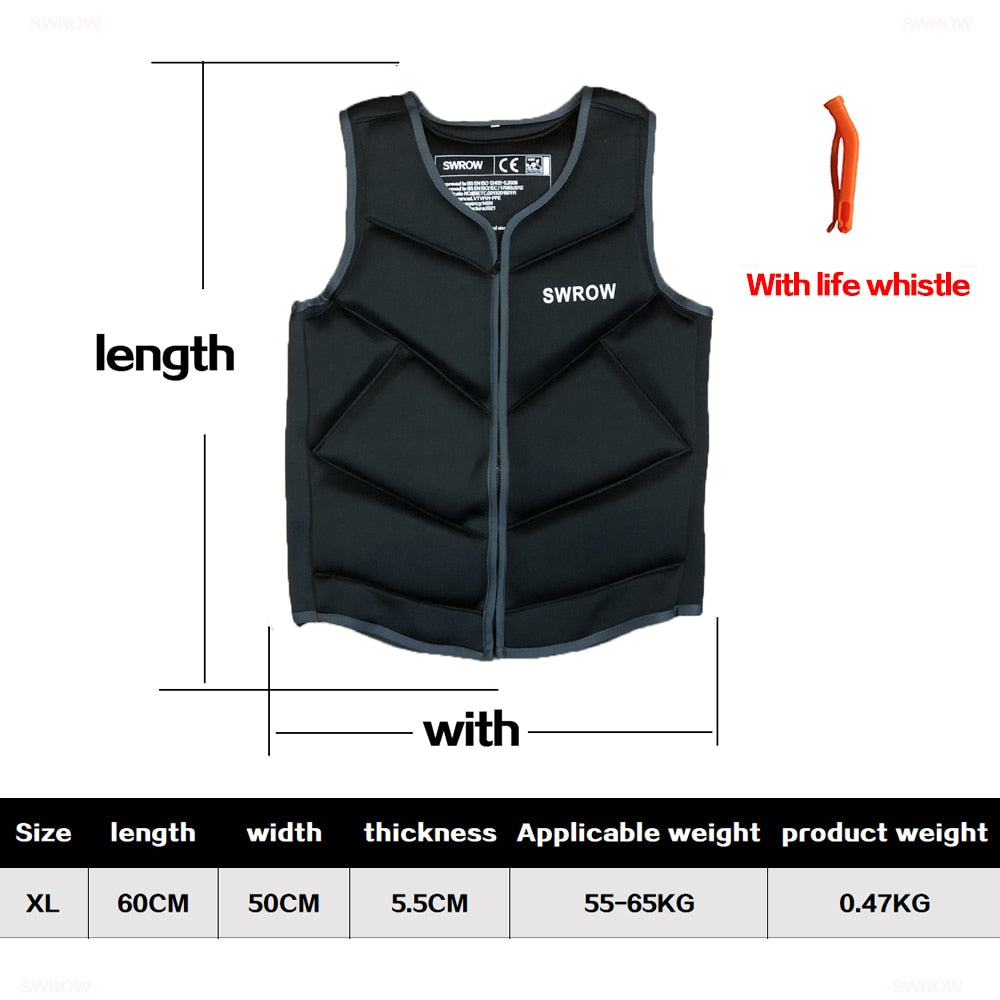 Convenient Neoprene Outdoor Swimming Buoyancy Fishing Life Jacket Sailing Kayak Rescue Swimming  Life Jacket