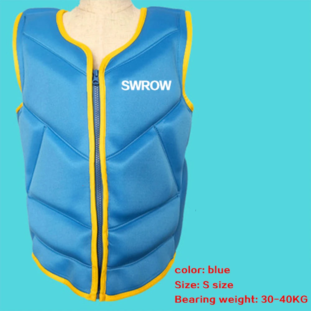 Adult neoprene buoyancy vest portable outdoor swimming fishing kayaking boating safety rescue buoyancy life jacket 2021