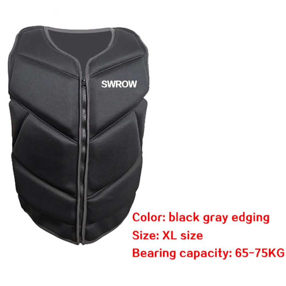 Adult neoprene buoyancy vest portable outdoor swimming fishing kayaking boating safety rescue buoyancy life jacket 2021