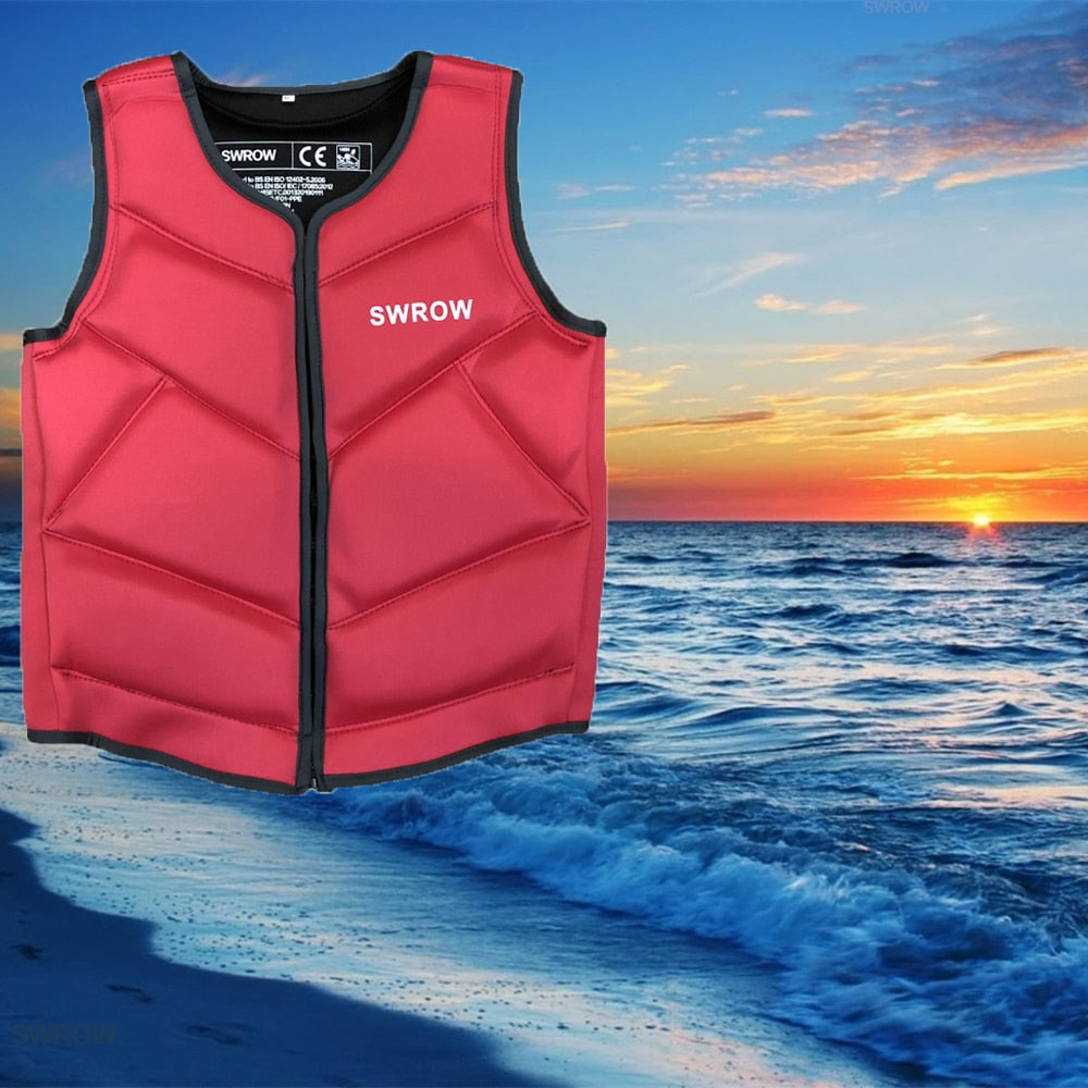 Conveniente neoprene natação ao ar livre flutuabilidade pesca colete salva-vidas vela caiaque resgate natação colete salva-vidas