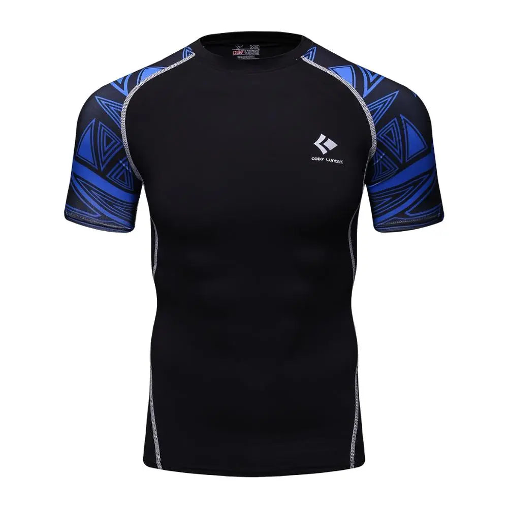 Men Compression Rashguard Spandex Quick Dry Swimsuit Surf UV Protection Rash Guard Diving Suit Tight Beach Shirt Short Trunk