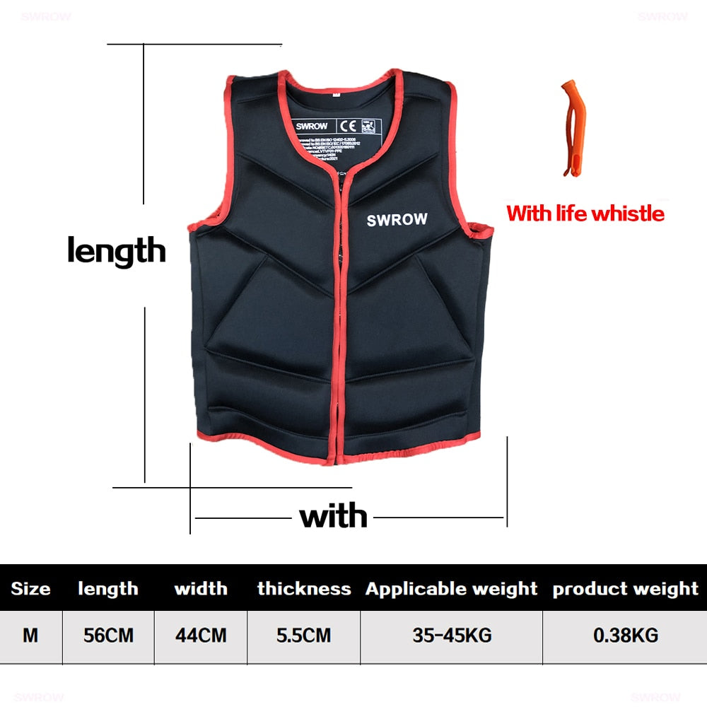 Convenient Neoprene Outdoor Swimming Buoyancy Fishing Life Jacket Sailing Kayak Rescue Swimming  Life Jacket