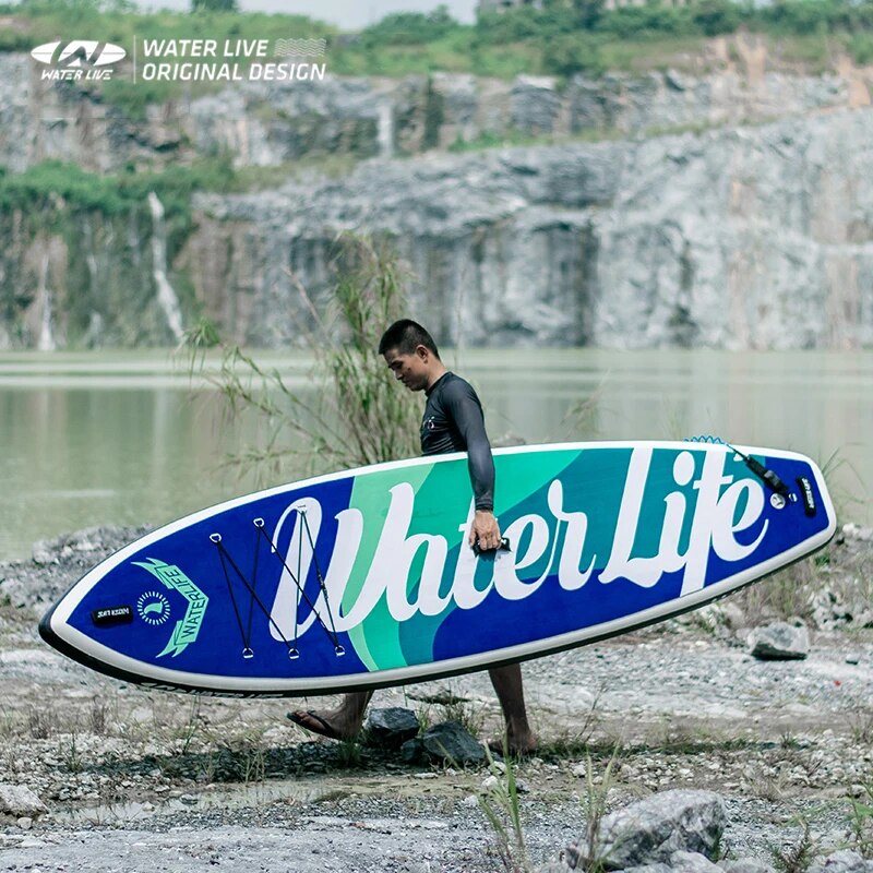 WATERLIVE FREE FORCE Colorful Yoga Inflatable Surfboard 10'6" Aquatic Leisure Sports Professional SUP Paddle Board Equipment