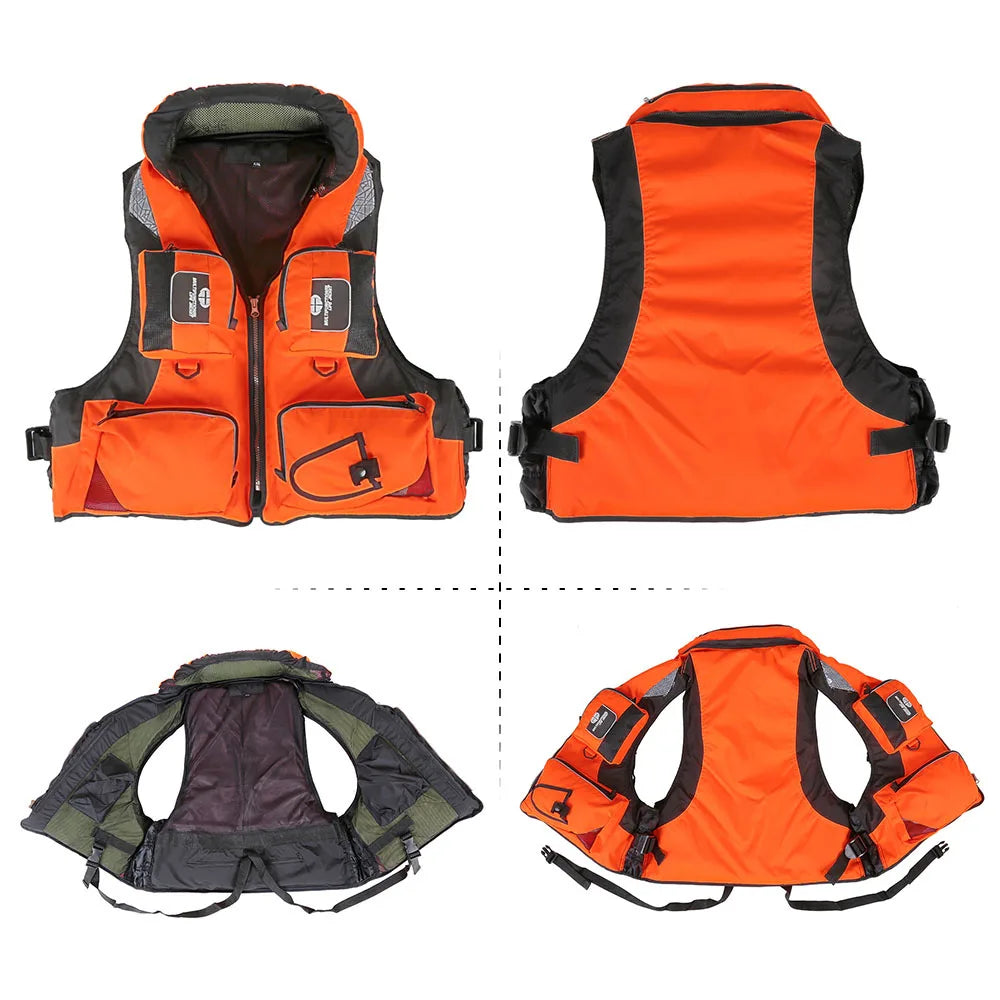 L-XXL Men Women Fishing Life Vest Outdoor Water Sports Safety Life Jacket For Boat Drifting Survival Swimwear Colete Salva-Vidas