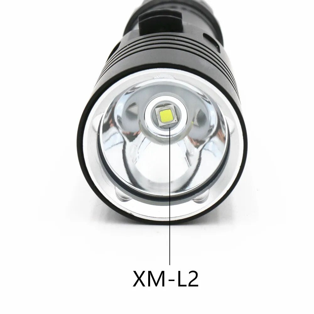 À prova dwaterproof água ipx8 lanterna de mergulho XM-L2 amarelo branco led tocha mergulho subaquático 80m lâmpada luz acampamento uso 26650 18650 bateria