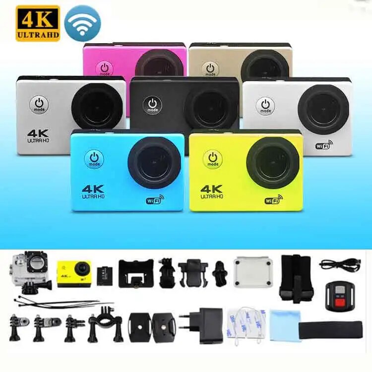 Ultra HD Action F60/F60R 4K/30fps 16MP WiFi 170Dgree Helmet Underwater 30m Diving Waterproof Sports Camera