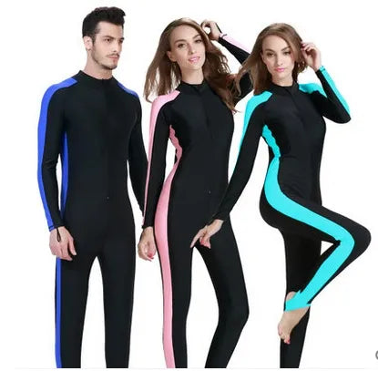 Women Neoprene Diving Suit Wetsuit  Men Scuba Snorkeling Jumpsuit One Piece Long Sleeved Triathlon Spearfishing Surfing SwimSuit