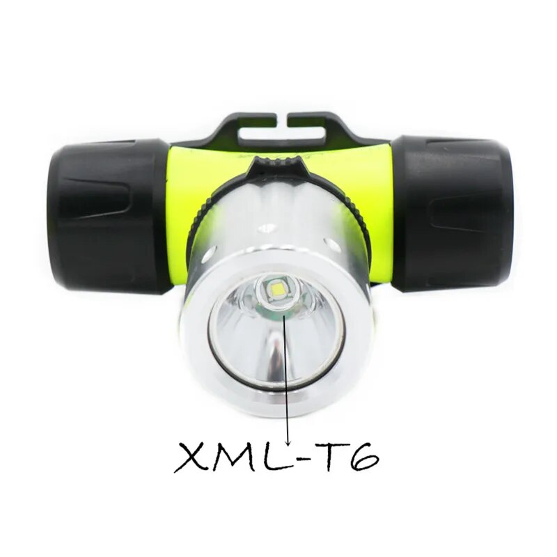 À prova dwaterproof água xmL-LED mergulho natação farol subaquático lâmpada de pesca uso 18650 bateria lanterna led