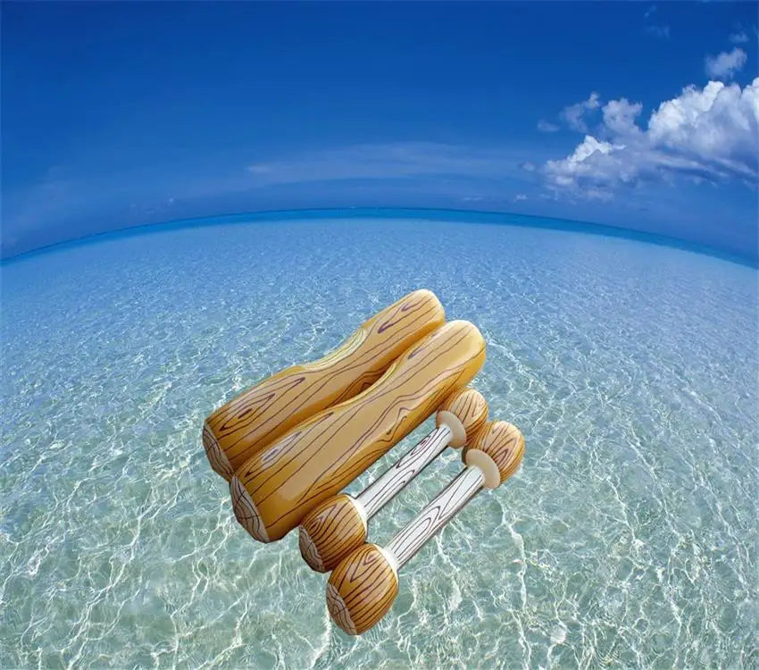 Summer Outdoor Beach Pool Inflatable Swimming Rings Women men Double Beat Swim Log Stick Set Ring Pool water sports
