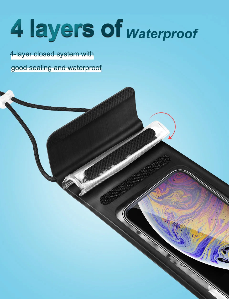 KUULAA Waterproof Phone Pouch Underwater Phone Bag Case Swimming Diving Phone Case Bag for Xiaomi iPhone Huawei Samsung
