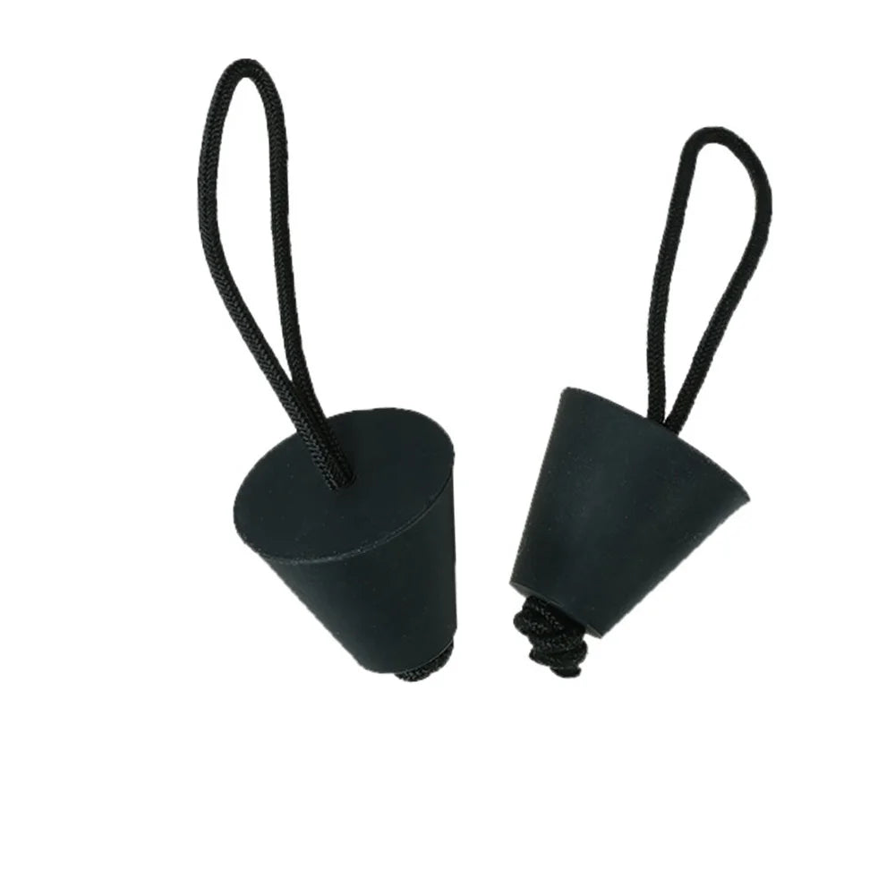 2PC kayak Canoe Marine Boat Dinghy scupper plug Drain Holes Stopper Kit with Cord Rope