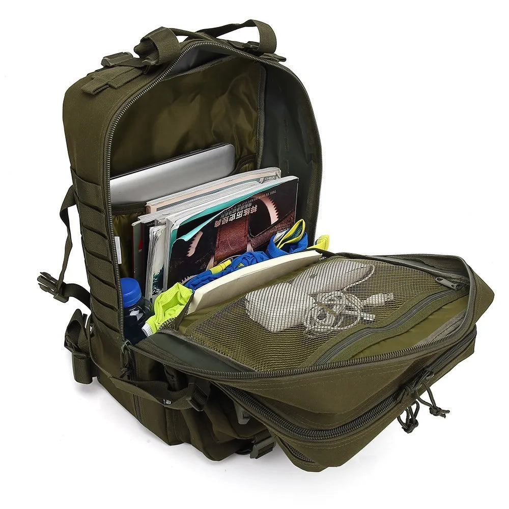 Mochila tática militar masculina de grande capacidade, 50l, bolsa de assalto militar ao ar livre, 3p, edc, pacote molle para trekking, acampamento, caça