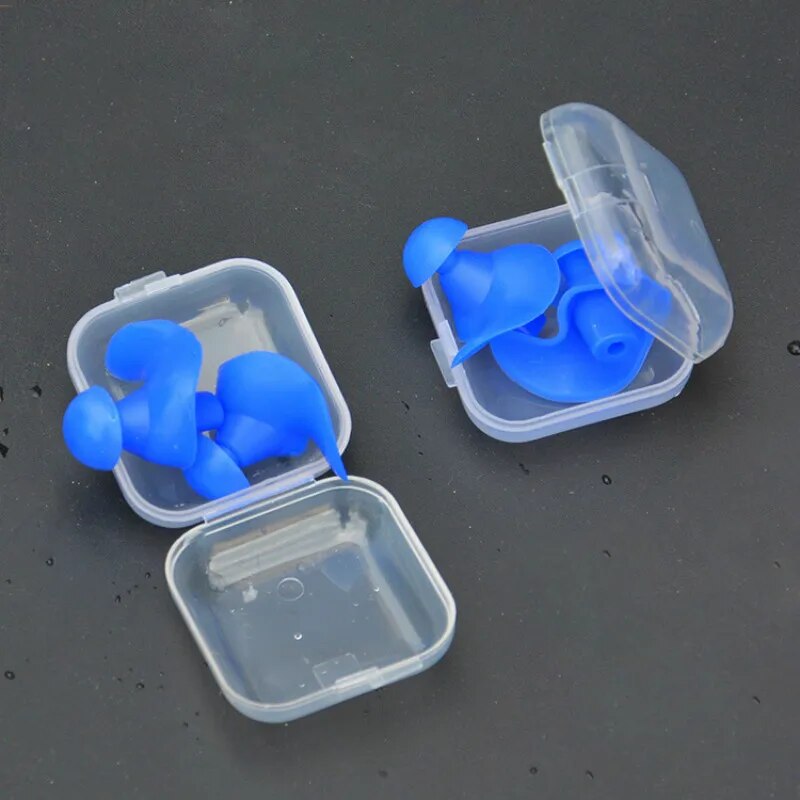 1 par de tampões de ouvido macios de silicone ambiental à prova de poeira à prova d'água tampões de ouvido para mergulho esportes aquáticos acessórios de natação