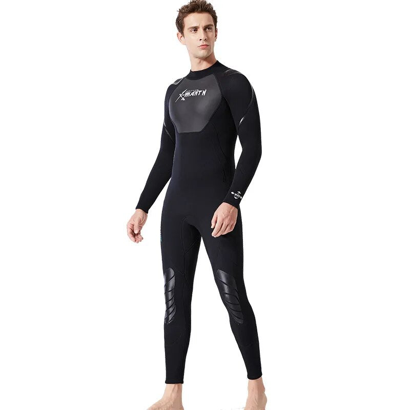 diving suit male 3MM SCR Neoprene snorkeling surf clothing female thick warm winter swimsuit long sleeve full body dive skin