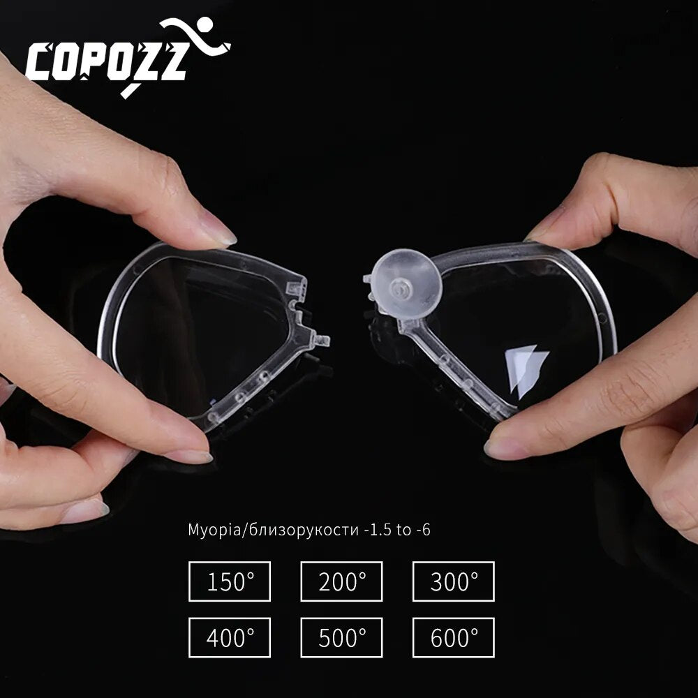 Detachable Snorkel Mask Myopia Lens For Copozz Model 4910 4100 Professional Skuba Diving Mask Goggles Watersports Equipment