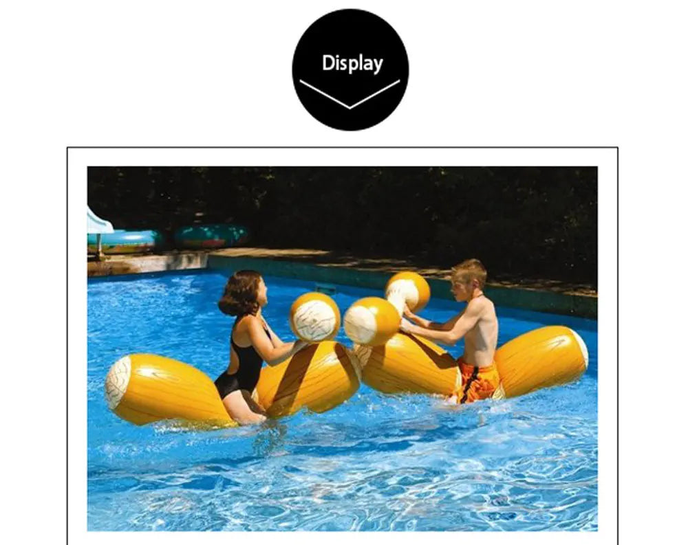 Summer Outdoor Beach Pool Inflatable Swimming Rings Women men Double Beat Swim Log Stick Set Ring Pool water sports