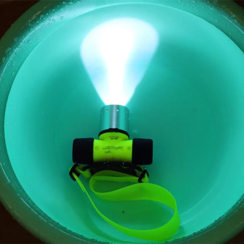 À prova dwaterproof água xmL-LED mergulho natação farol subaquático lâmpada de pesca uso 18650 bateria lanterna led