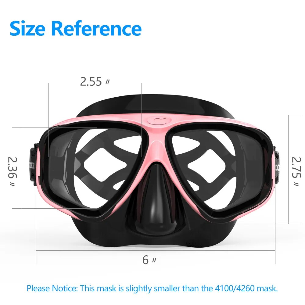 COPOZZ Professional Diving Scuba Mask No Fogging Snorkeling Scuba Dive Glasses Seal Diving Tempered Glass Mask Goggles Men Women