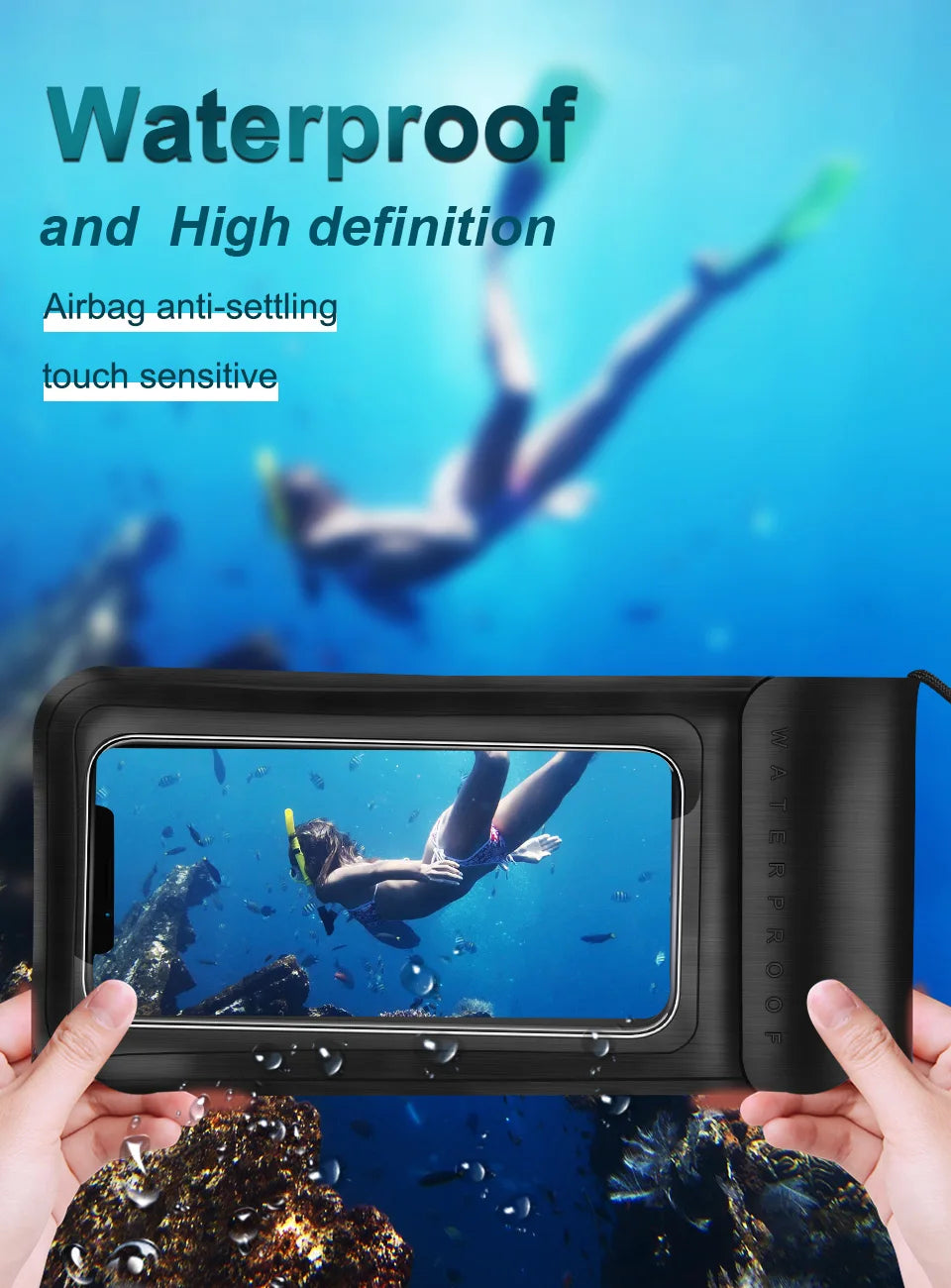 KUULAA Waterproof Phone Pouch Underwater Phone Bag Case Swimming Diving Phone Case Bag for Xiaomi iPhone Huawei Samsung