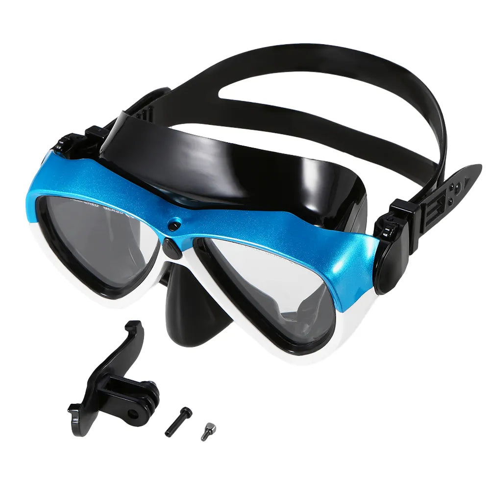 Lixada Professional Diving Mask Scuba Snorkel Swimming Goggles Dry Snorkel Tube Set Men Women Anti-fog Diving Goggles for Camera