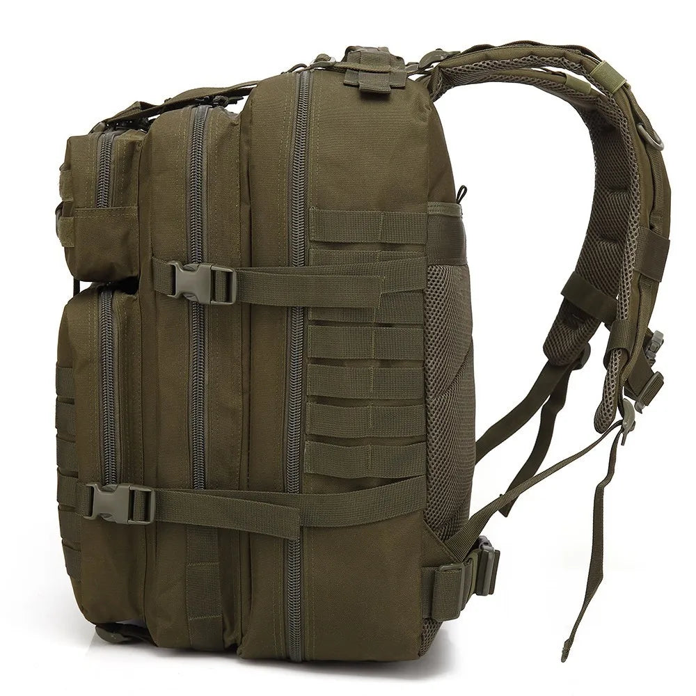 Mochila tática militar masculina de grande capacidade, 50l, bolsa de assalto militar ao ar livre, 3p, edc, pacote molle para trekking, acampamento, caça