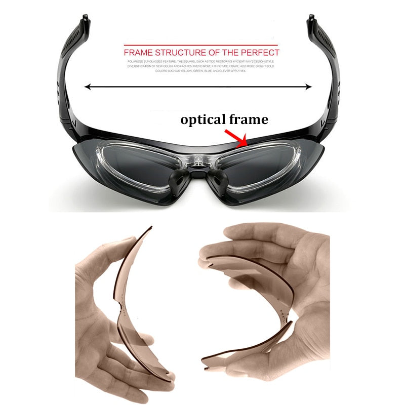 Goggle Sun Glasses Outdoor Sports Glasses Sunglasses Goggles Eyewear 5 Lens For Men Optical Frame For Myopia Hyperopia