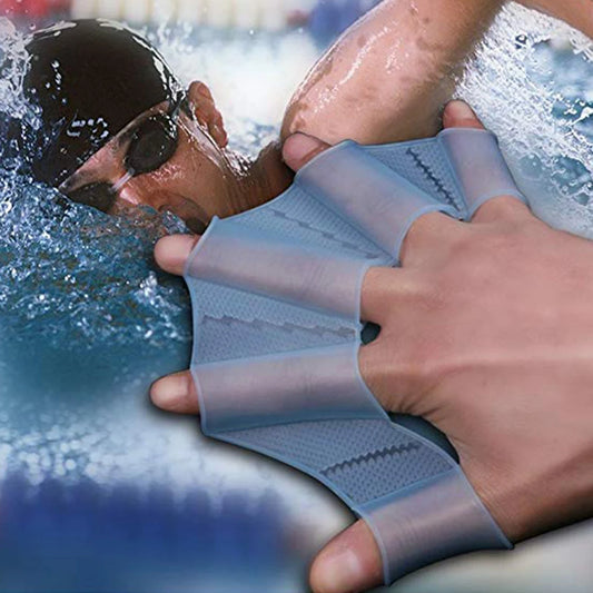 1 par unissex tipo sapo cintas de silicone nadadeiras de mão nadadeiras dedo palmadas luvas paddle esportes aquáticos