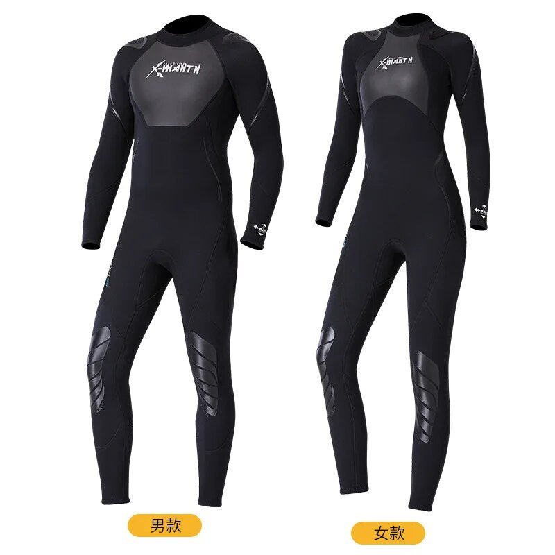 diving suit male 3MM SCR Neoprene snorkeling surf clothing female thick warm winter swimsuit long sleeve full body dive skin