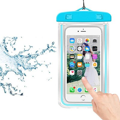 Portable Waterproof Phone Case Pouch Underwater Dry Bag With Neck Strap Luminous Swimming Bag For Water Games Beach Sport Skiing