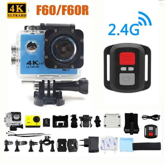 Ultra HD Action F60/F60R 4K/30fps 16MP WiFi 170Dgree Helmet Underwater 30m Diving Waterproof Sports Camera