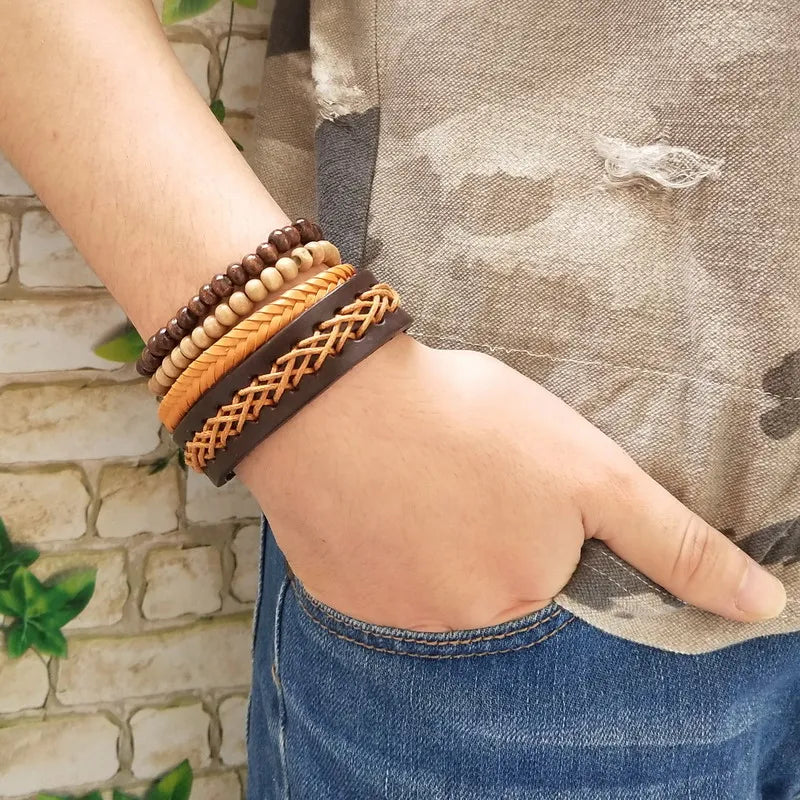 High Quality Leather Bracelets Men Charm Nautical Survival Rope Chain Bracelet Wrap Sport Bracelet 29 Styles Are Available.