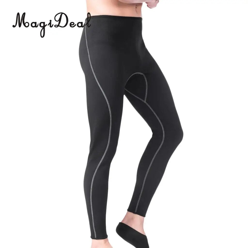 Mens 3mm Black Neoprene Wetsuit Pants Scuba Diving Snorkeling Surfing Swimming Warm Trousers Leggings TightsFull Bodys Size S-XL