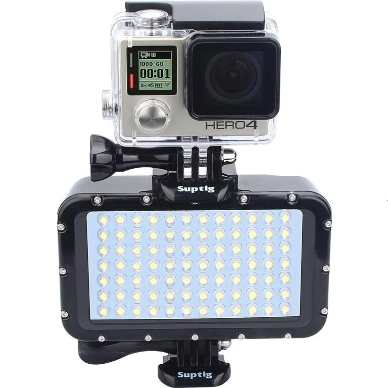 Para gopro hero 9875 sjcam sj6/8/9 xiaomi yi mijia eken h9r ação/slr câmera fotografia subaquática lâmpada de luz lanterna mergulho