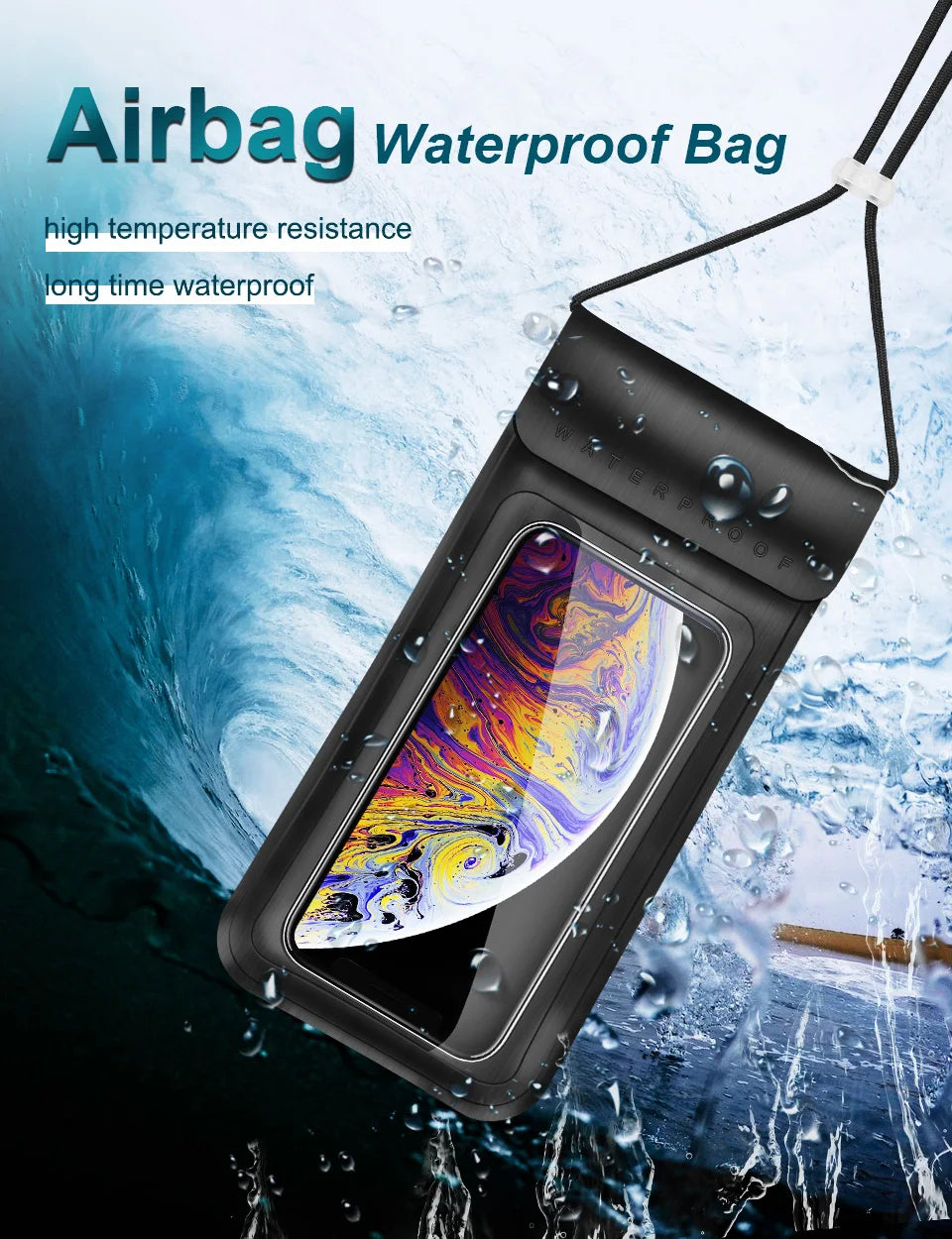 KUULAA Waterproof Phone Pouch Underwater Phone Bag Case Swimming Diving Phone Case Bag for Xiaomi iPhone Huawei Samsung
