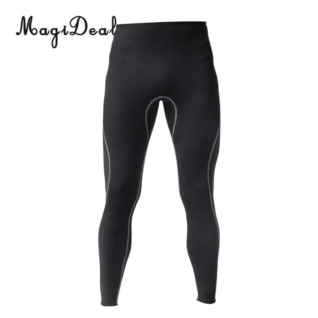 Mens 3mm Black Neoprene Wetsuit Pants Scuba Diving Snorkeling Surfing Swimming Warm Trousers Leggings TightsFull Bodys Size S-XL