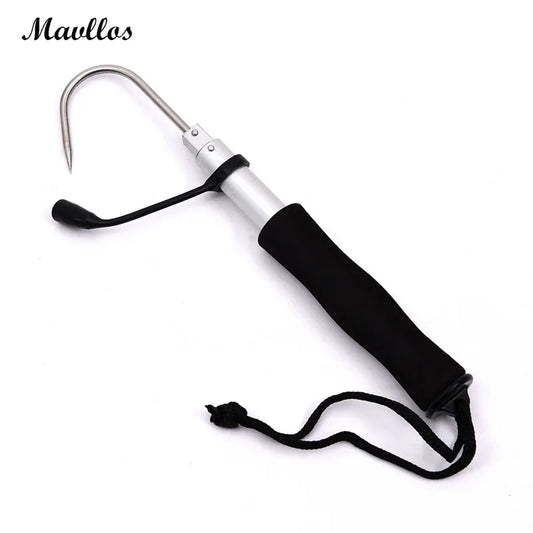 Mavllos Retractable EVA Handle Sea Telescopic Fishing Gaff Hooks  Aluminum Alloy Fish Gaff Stainless Fishing Spear
