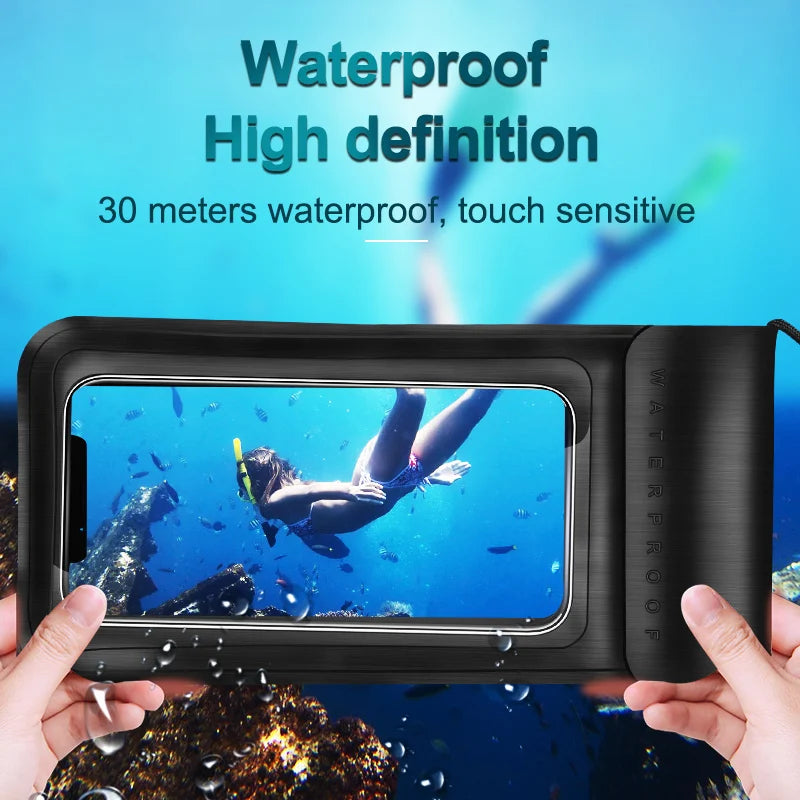 KUULAA Waterproof Phone Pouch Underwater Phone Bag Case Swimming Diving Phone Case Bag for Xiaomi iPhone Huawei Samsung